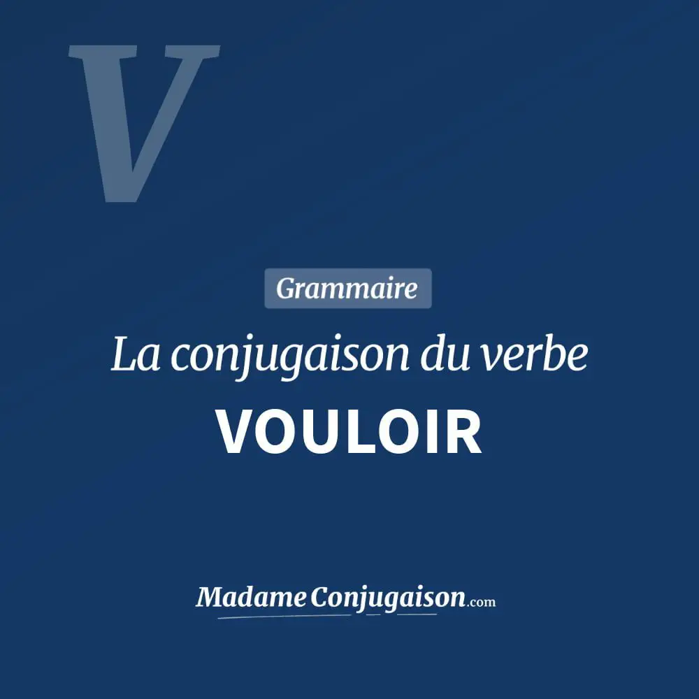 Vouloir La Conjugaison Du Verbe Vouloir En Francais Madame Conjugaison